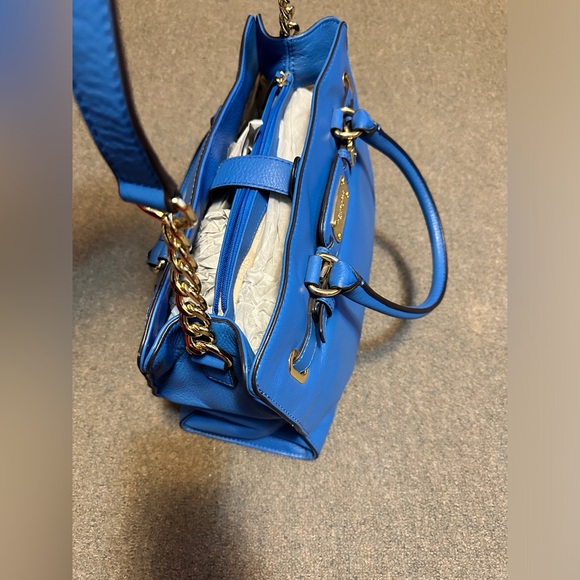 Michael Kors Hamilton Large EW Leather Tote Heritage Blue 35F0GHMT3L - Picture 7 of 16